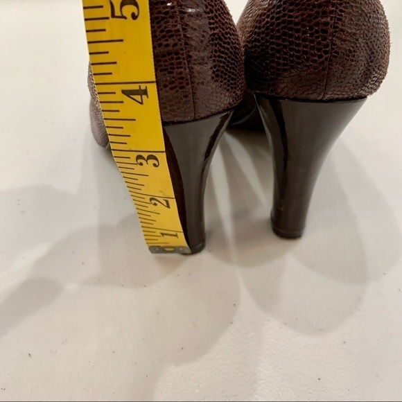 Giani Bernini Pumps Adult 6.5 M Brown Simona Buckle Peep Toe High Heel Women - Picture 6 of 9